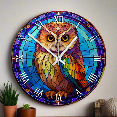 Millie the Little Owl Suncatcher Effect Clock